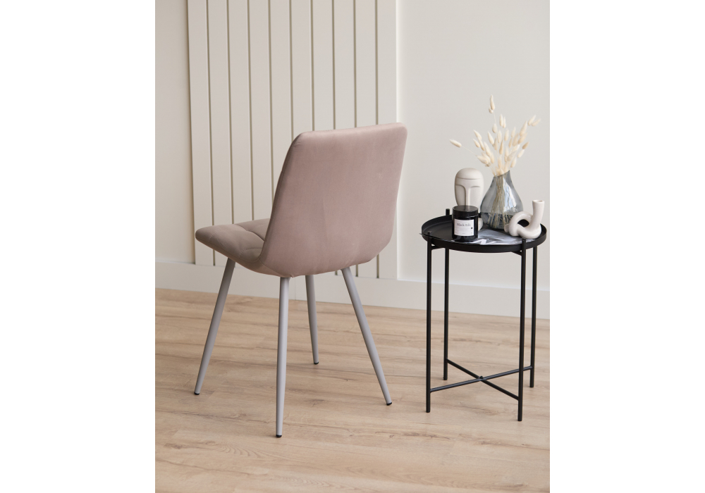 Стул на металлокаркасе Чилли латте / серый