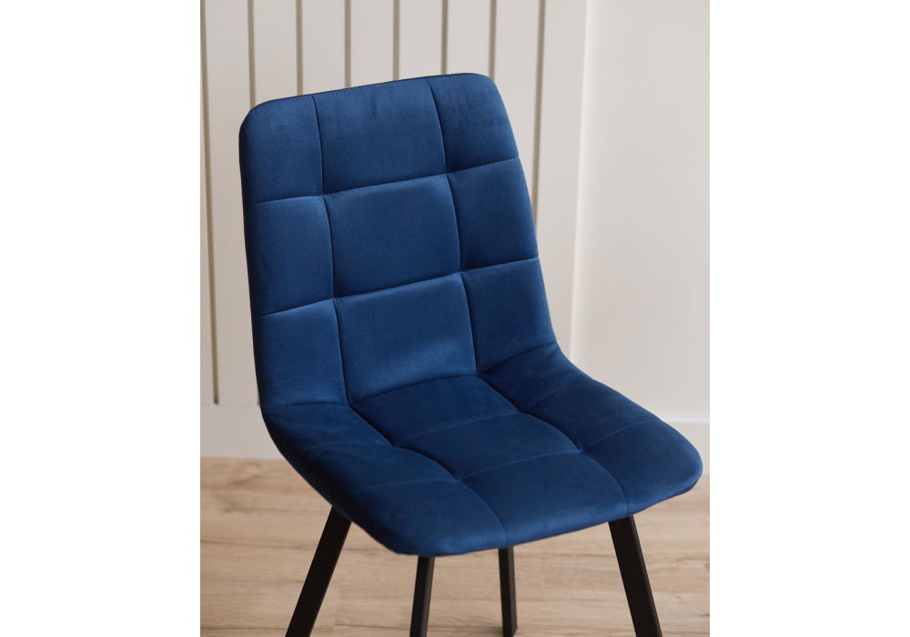 Стул на металлокаркасе Чилли синий / черный