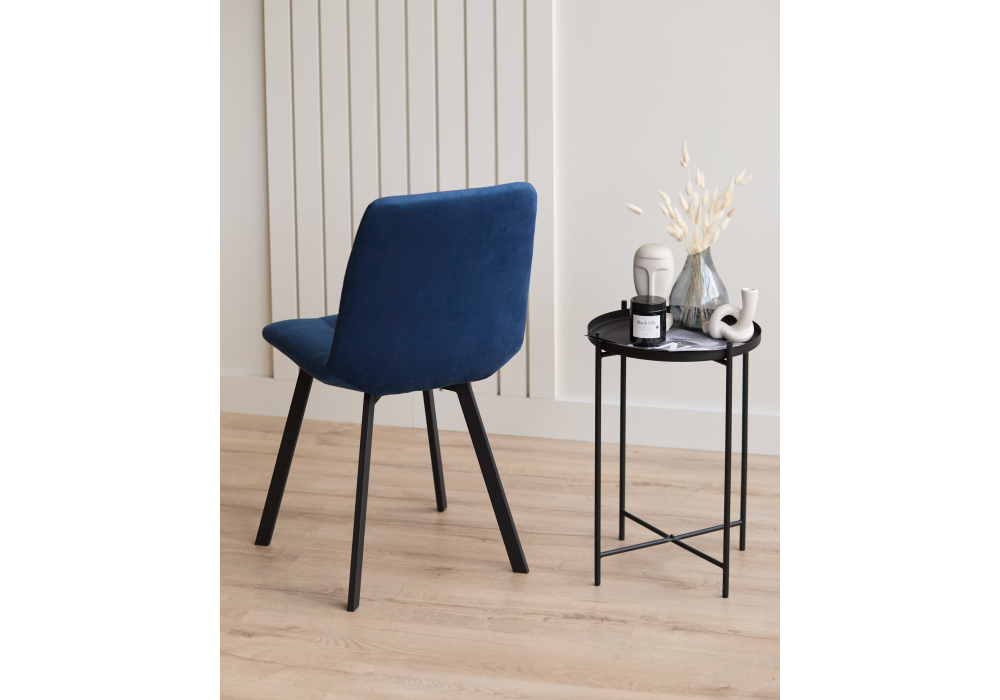 Стул на металлокаркасе Чилли синий / черный