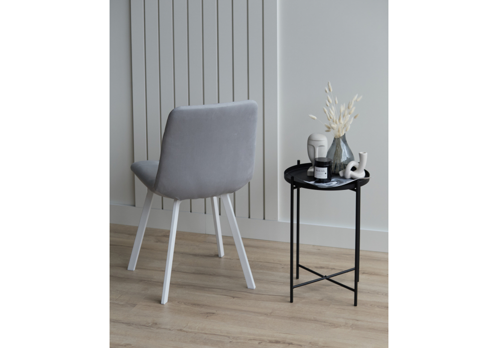 Стул на металлокаркасе Чилли светло-серый / белый