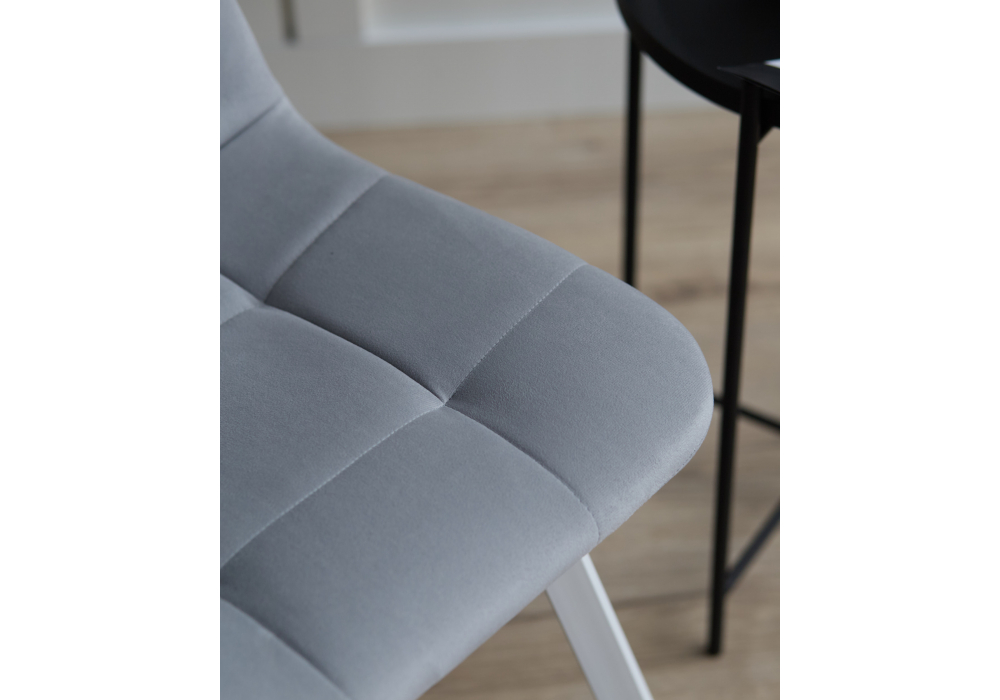 Стул на металлокаркасе Чилли светло-серый / белый