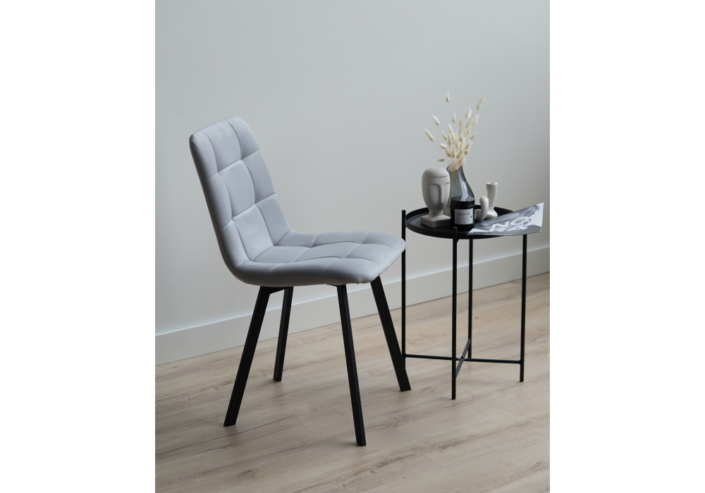 Стул на металлокаркасе Чилли светло-серый / черный