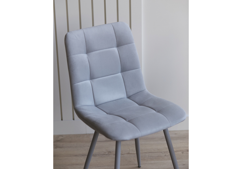 Стул на металлокаркасе Чилли светло-серый / серый