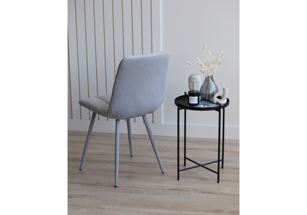 Стул на металлокаркасе Чилли светло-серый / серый