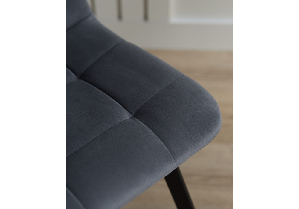 Стул на металлокаркасе Чилли темно-серый / черный