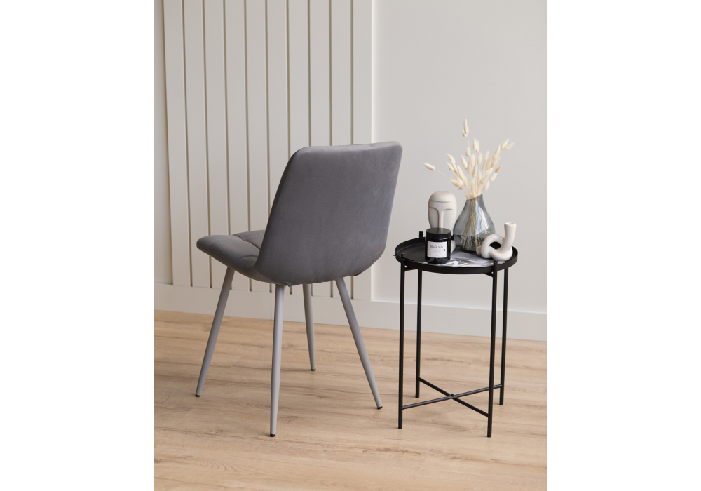 Стул на металлокаркасе Чилли темно-серый / серый