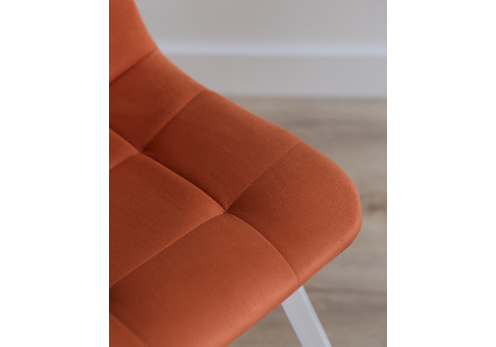Стул на металлокаркасе Чилли терракотовый / белый