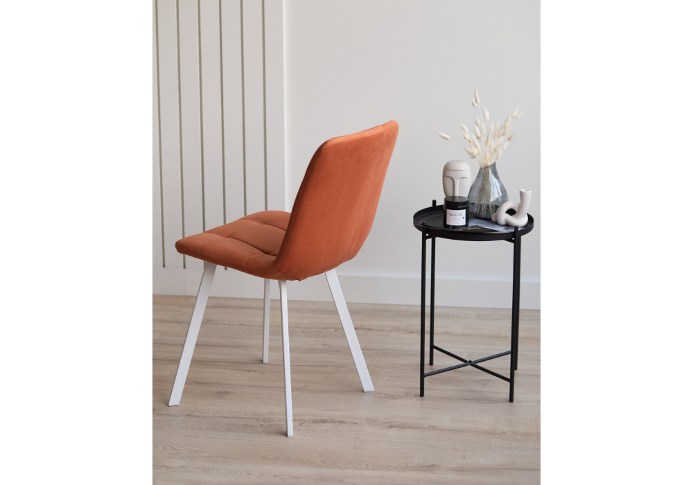 Стул на металлокаркасе Чилли терракотовый / белый