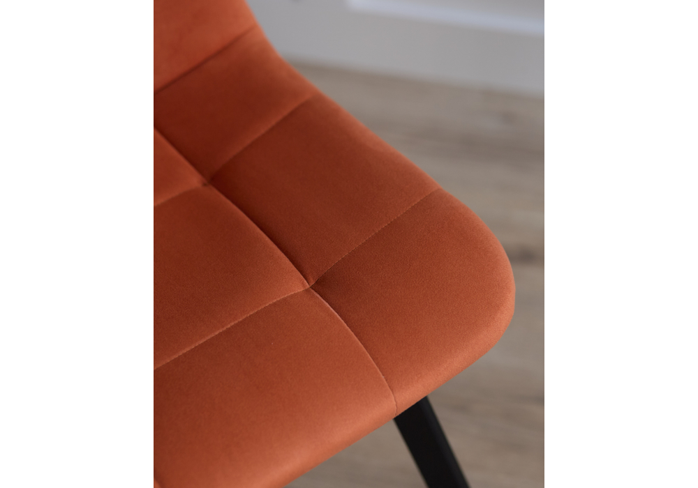 Стул на металлокаркасе Чилли терракотовый / черный