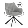 Стул на металлокаркасе Denever gray / black