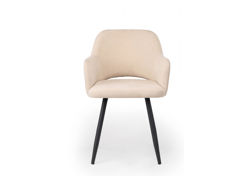 Стул на металлокаркасе Эолин 360 бежевый (glory 03) / черный