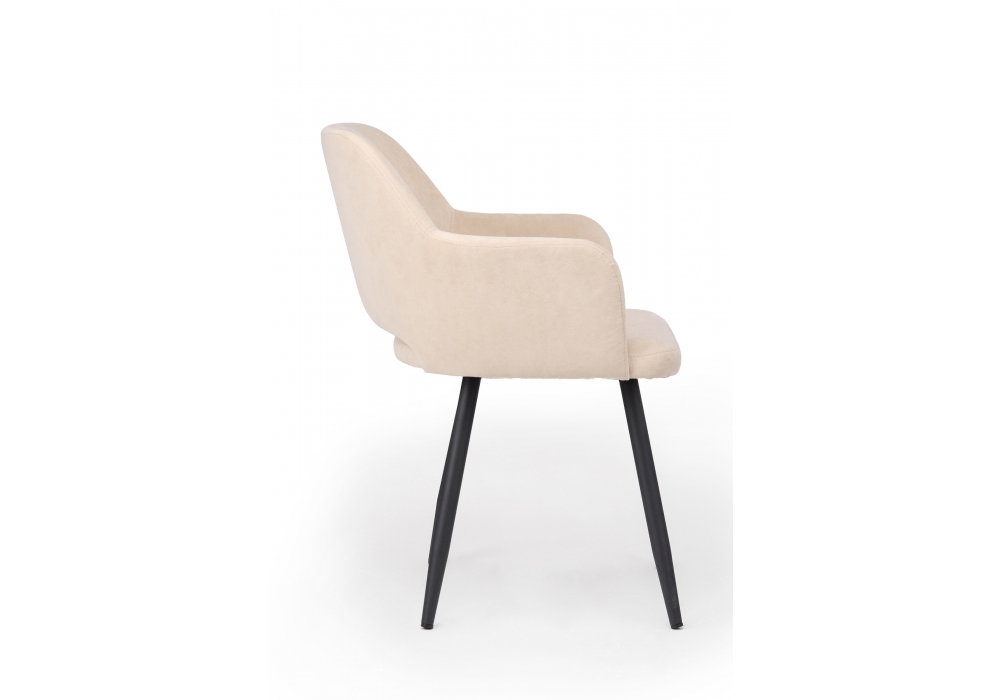 Стул на металлокаркасе Эолин 360 бежевый (glory 03) / черный