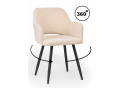 Стул на металлокаркасе Эолин 360 бежевый (glory 03) / черный