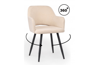Стул на металлокаркасе Эолин 360 бежевый (glory 03) / черный