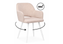 Стул на металлокаркасе Эолин 360 латте (glory 10) / белый