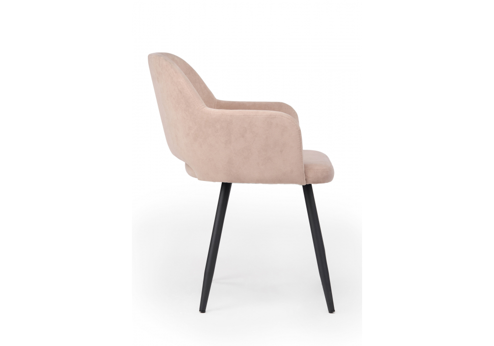 Стул на металлокаркасе Эолин 360 латте (glory 10) / черный