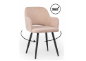 Стул на металлокаркасе Эолин 360 латте (glory 10) / черный