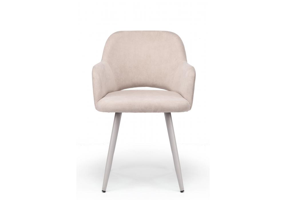 Стул на металлокаркасе Эолин 360 латте (glory 10) / серый