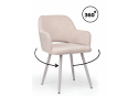 Стул на металлокаркасе Эолин 360 латте (glory 10) / серый