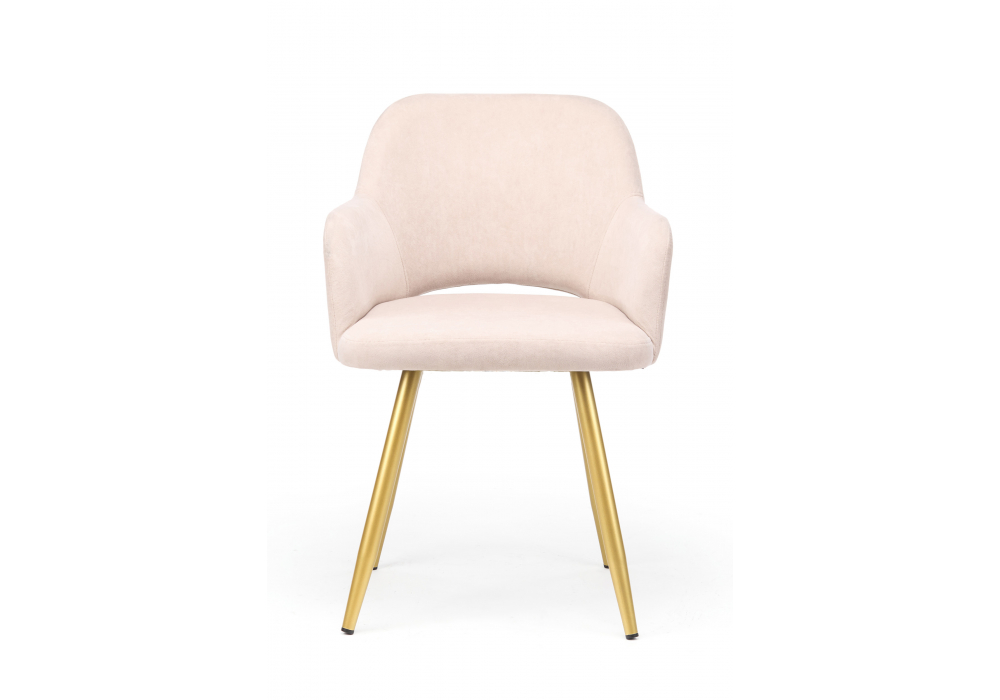 Стул на металлокаркасе Эолин 360 латте (glory 10) / золотой