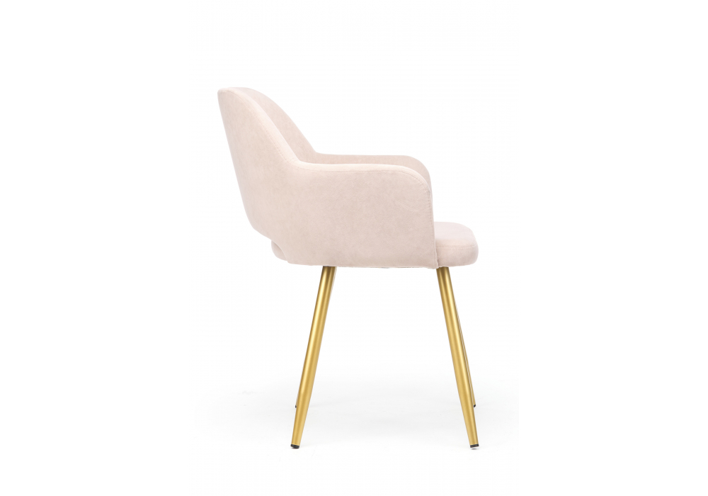 Стул на металлокаркасе Эолин 360 латте (glory 10) / золотой