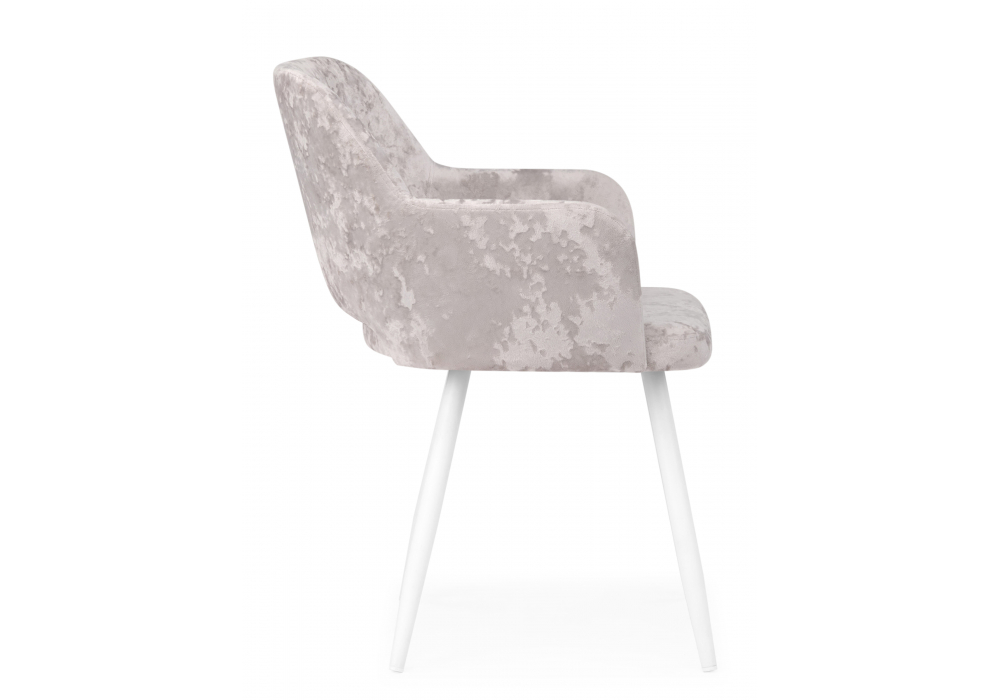 Стул на металлокаркасе Эолин 360 латте (simple 008) / белый