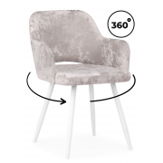 Стул на металлокаркасе Эолин 360 латте (simple 008) / белый