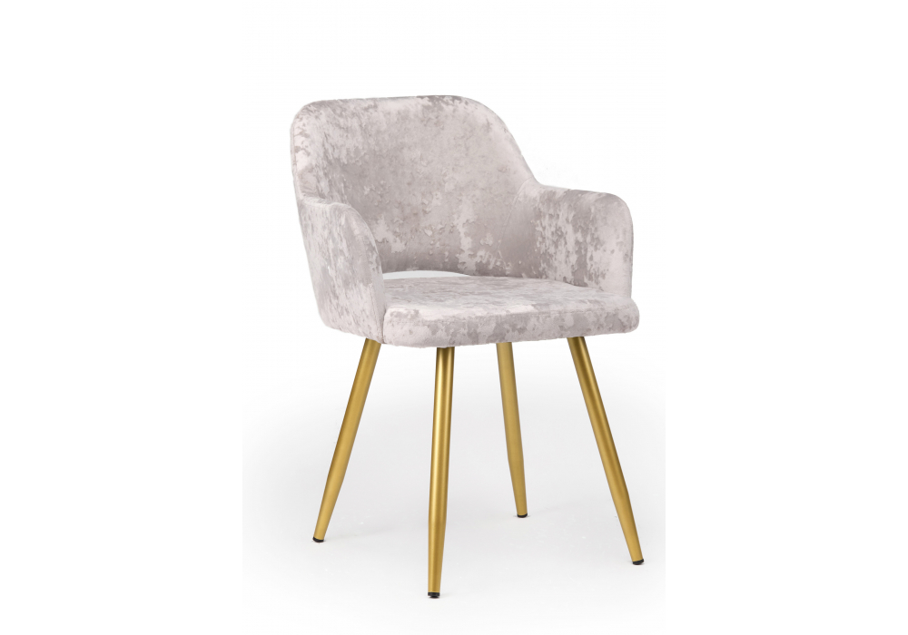 Стул на металлокаркасе Эолин 360 латте (simple 008) / золотой