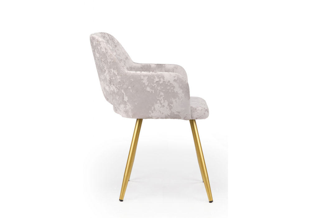 Стул на металлокаркасе Эолин 360 латте (simple 008) / золотой