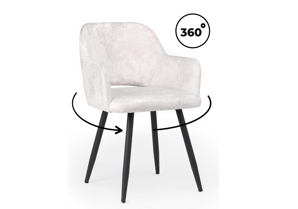 Стул на металлокаркасе Эолин 360 светло-бежевый (simple 011) / черный