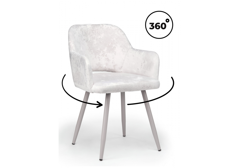 Стул на металлокаркасе Эолин 360 светло-бежевый (simple 011) / серый