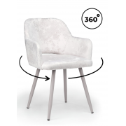 Стул на металлокаркасе Эолин 360 светло-бежевый (simple 011) / серый