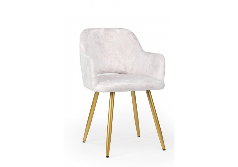 Стул на металлокаркасе Эолин 360 светло-бежевый (simple 011) / золотой