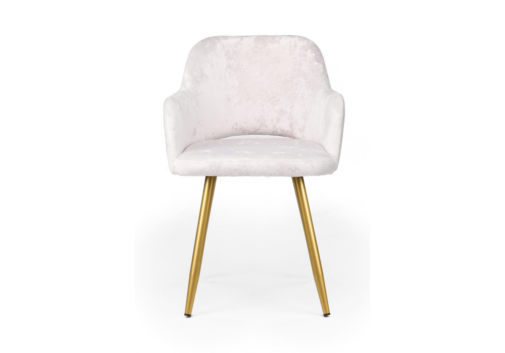 Стул на металлокаркасе Эолин 360 светло-бежевый (simple 011) / золотой