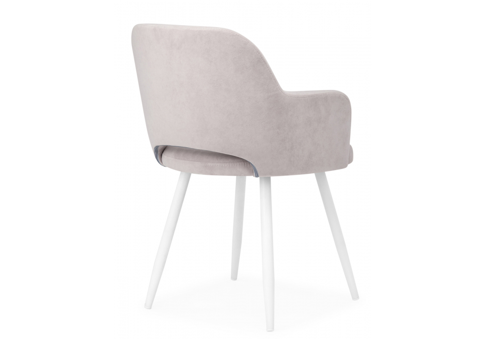 Стул на металлокаркасе Эолин 360 светло-серый (glory 36) / белый