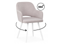 Стул на металлокаркасе Эолин 360 светло-серый (glory 36) / белый