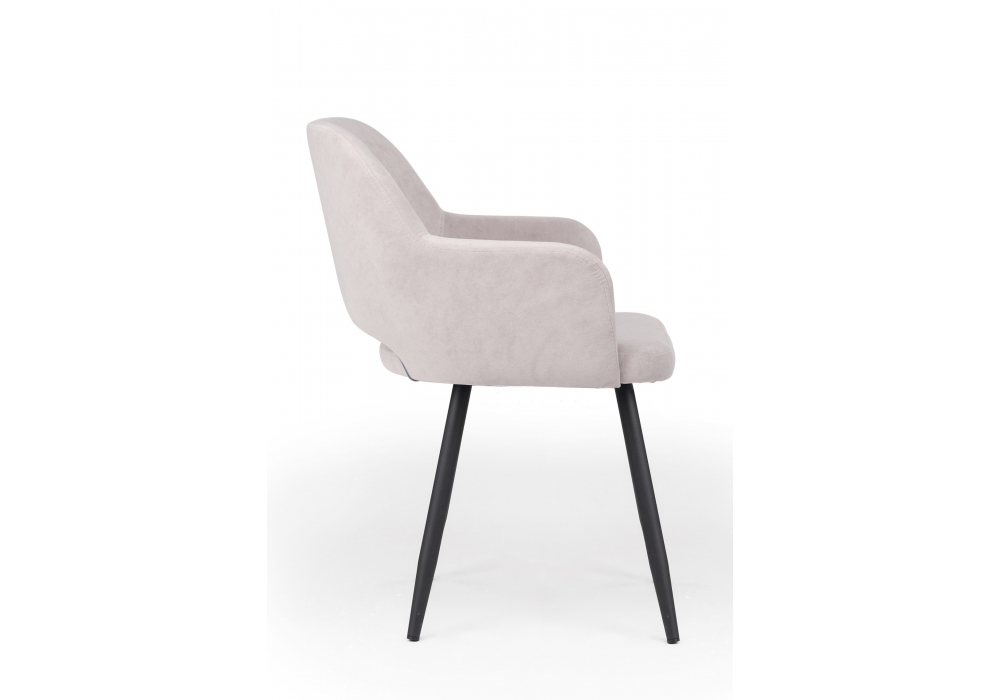 Стул на металлокаркасе Эолин 360 светло-серый (glory 36) / черный