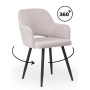 Стул на металлокаркасе Эолин 360 светло-серый (glory 36) / черный