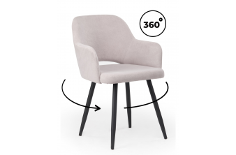 Стул на металлокаркасе Эолин 360 светло-серый (glory 36) / черный