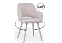 Стул на металлокаркасе Эолин 360 светло-серый (glory 36) / серый