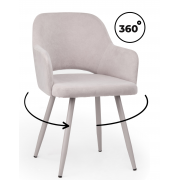 Стул на металлокаркасе Эолин 360 светло-серый (glory 36) / серый