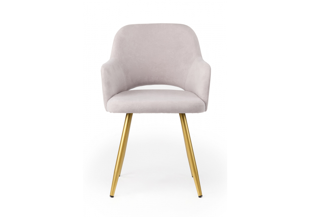 Стул на металлокаркасе Эолин 360 светло-серый (glory 36) / золотой