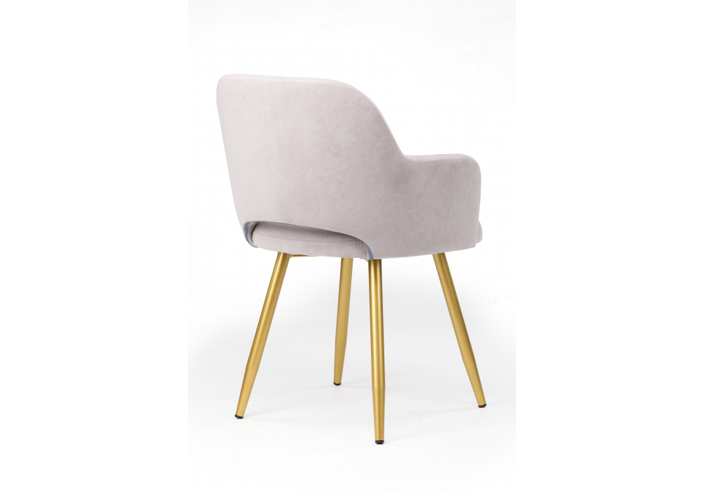 Стул на металлокаркасе Эолин 360 светло-серый (glory 36) / золотой