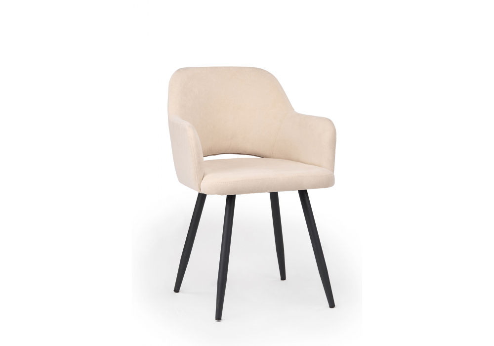 Стул на металлокаркасе Эолин бежевый (glory 03) / черный