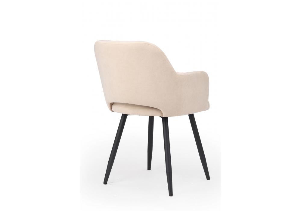 Стул на металлокаркасе Эолин бежевый (glory 03) / черный