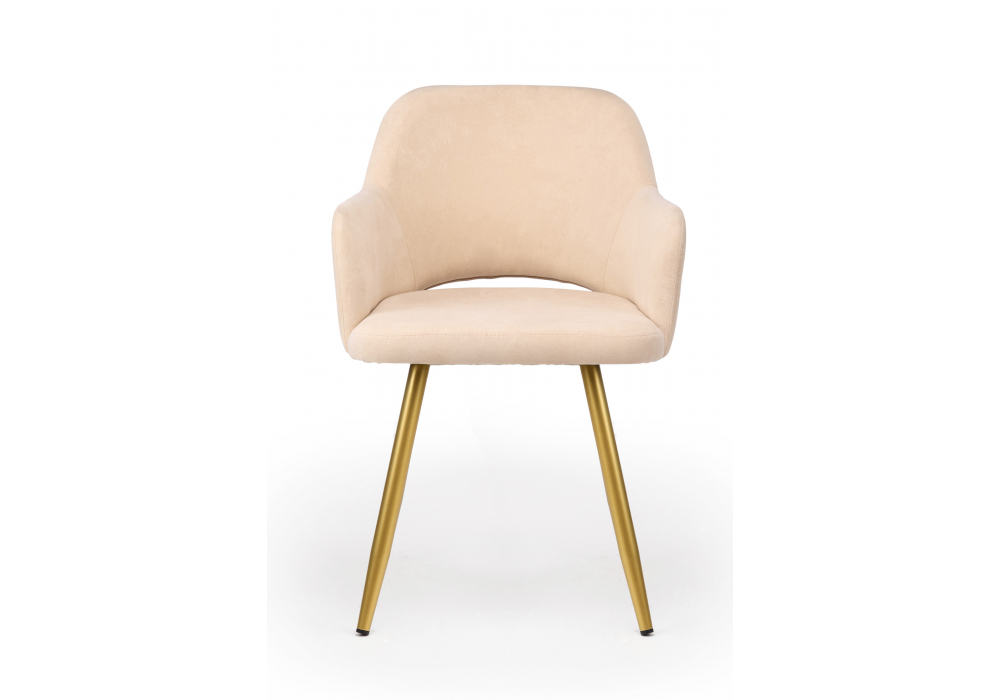 Стул на металлокаркасе Эолин бежевый (glory 03) / золотой