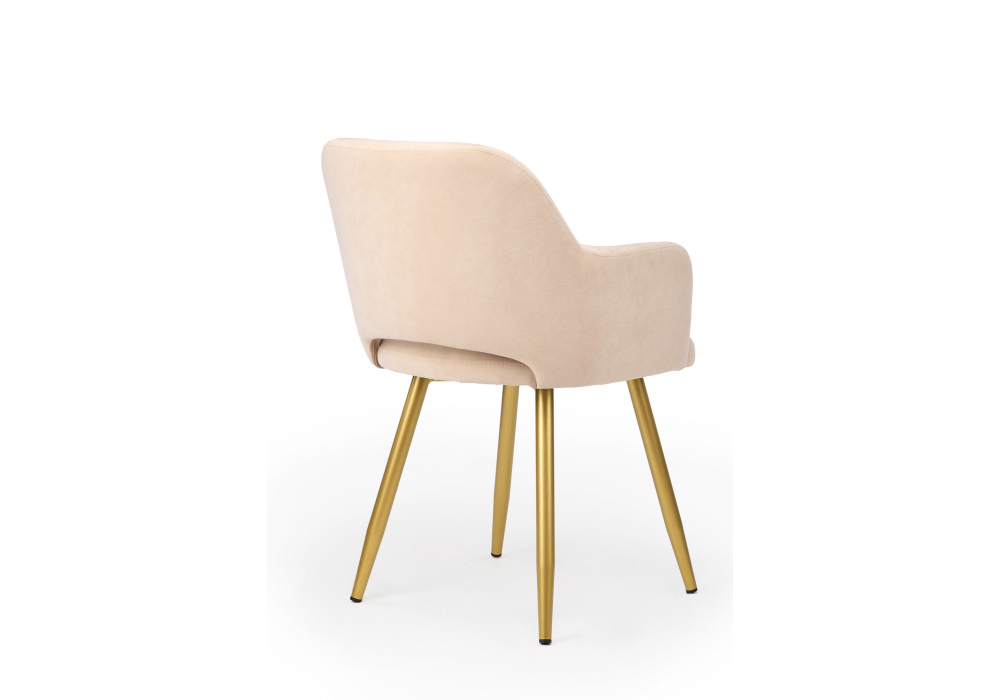 Стул на металлокаркасе Эолин бежевый (glory 03) / золотой