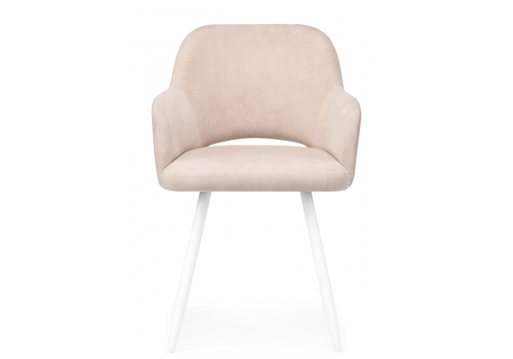 Стул на металлокаркасе Эолин латте (glory 10) / белый