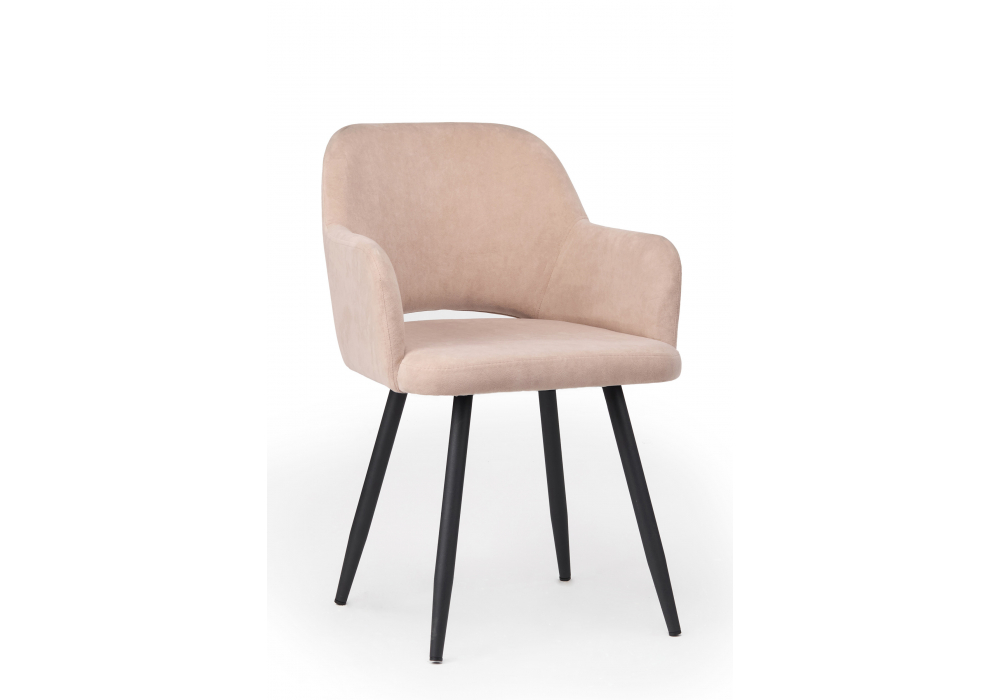 Стул на металлокаркасе Эолин латте (glory 10) / черный