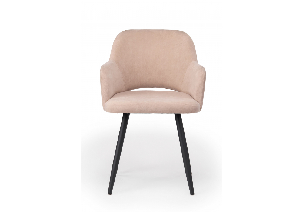 Стул на металлокаркасе Эолин латте (glory 10) / черный